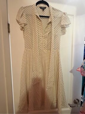 Ralph Lauren Cream Dress with Black Polka Dots